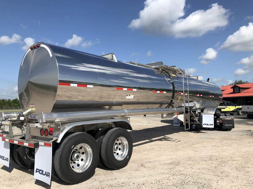 2021 POLAR 7000 GALLON DOT 407 STAINLESS STEEL CHEMICAL / ACID TANK TRAILER